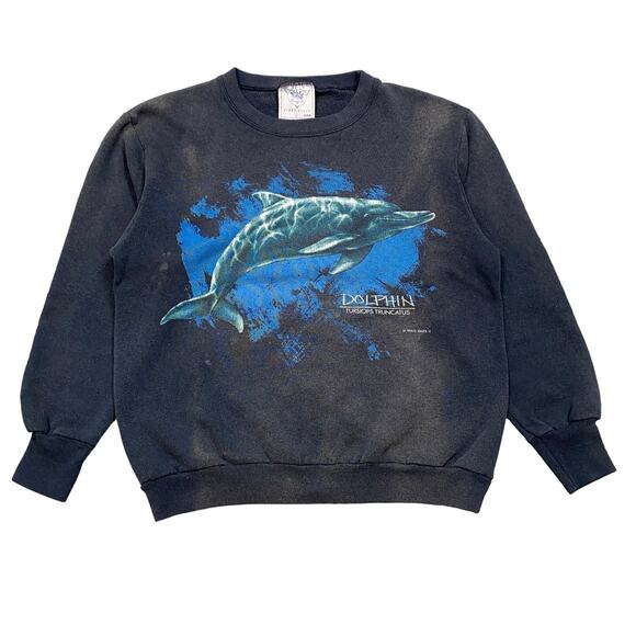 Vintage 80s Wild Oats Dolphin Crewneck Sweatshirt Men's M - Picture 1 of 10